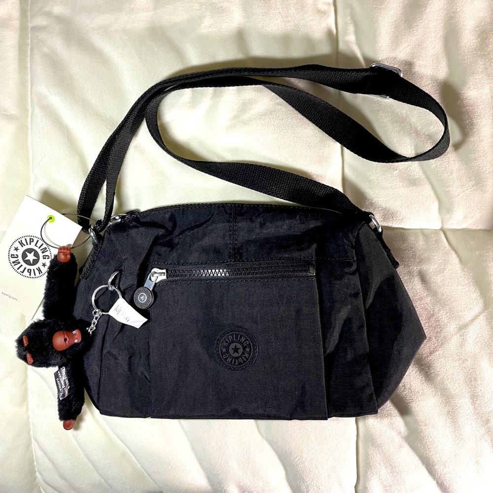 Brand New Kipling Wes Crossbody bag Black Tonal